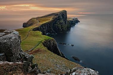 Scotland landscape cliffs